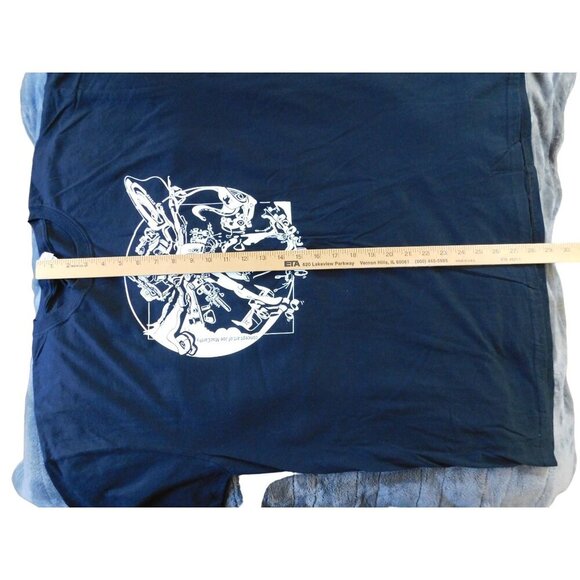 XL Gilden T shirt Black concept Art Joe MacCarthy. futuristic rollerblade robot - Picture 5 of 5